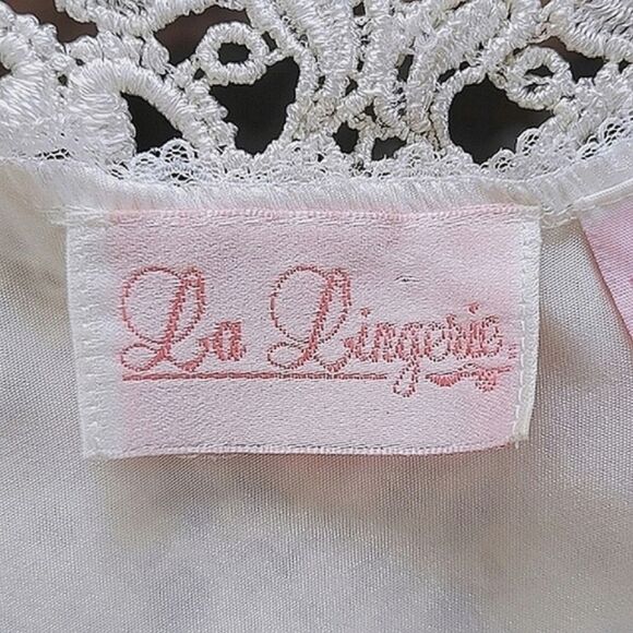 Vtg 90ās silky ivory laceātank camisole - Picture 6 of 14